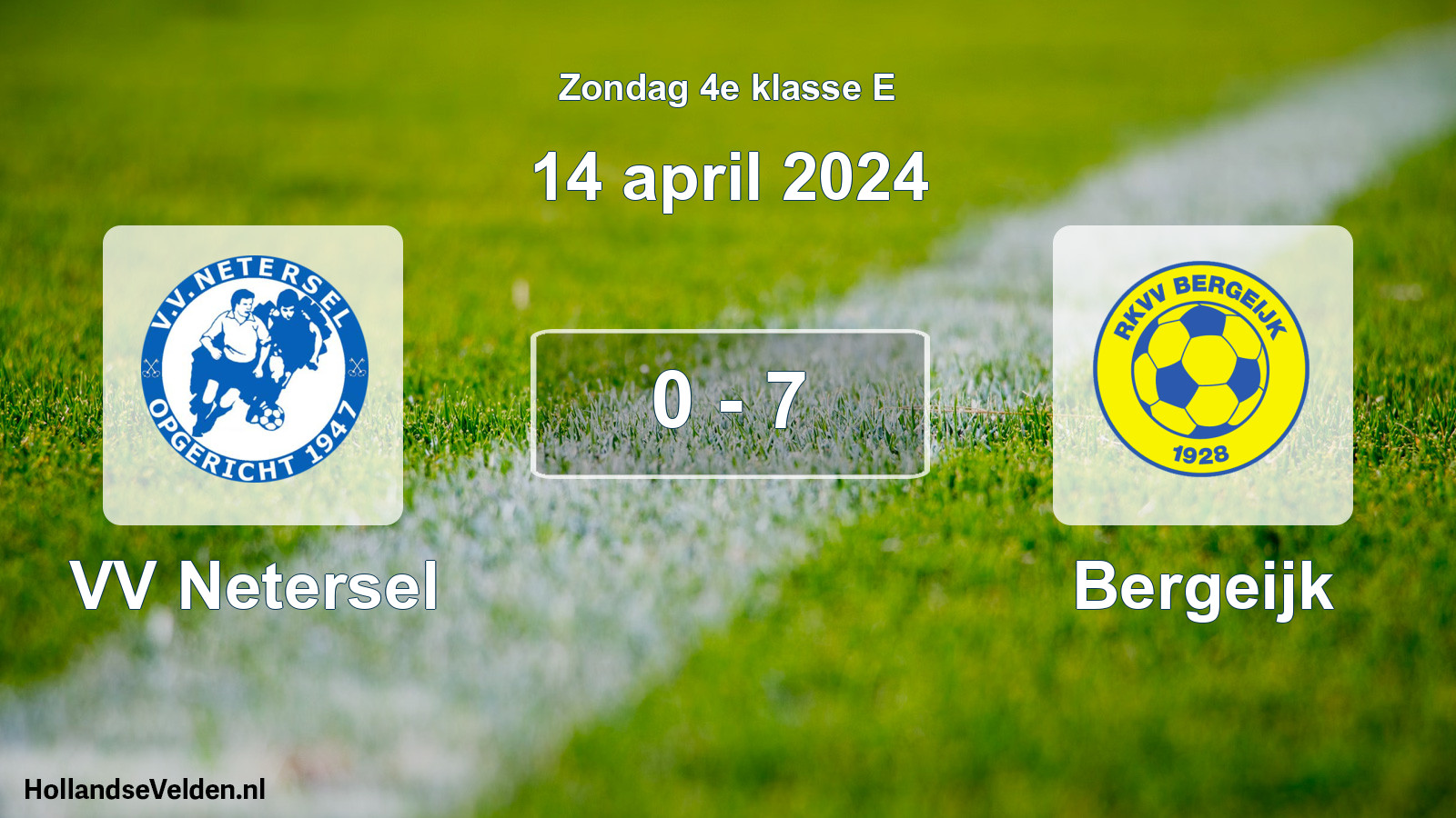 Total number of matches played: VV Netersel - Bergeijk 0 - 7 (14 April 2024)