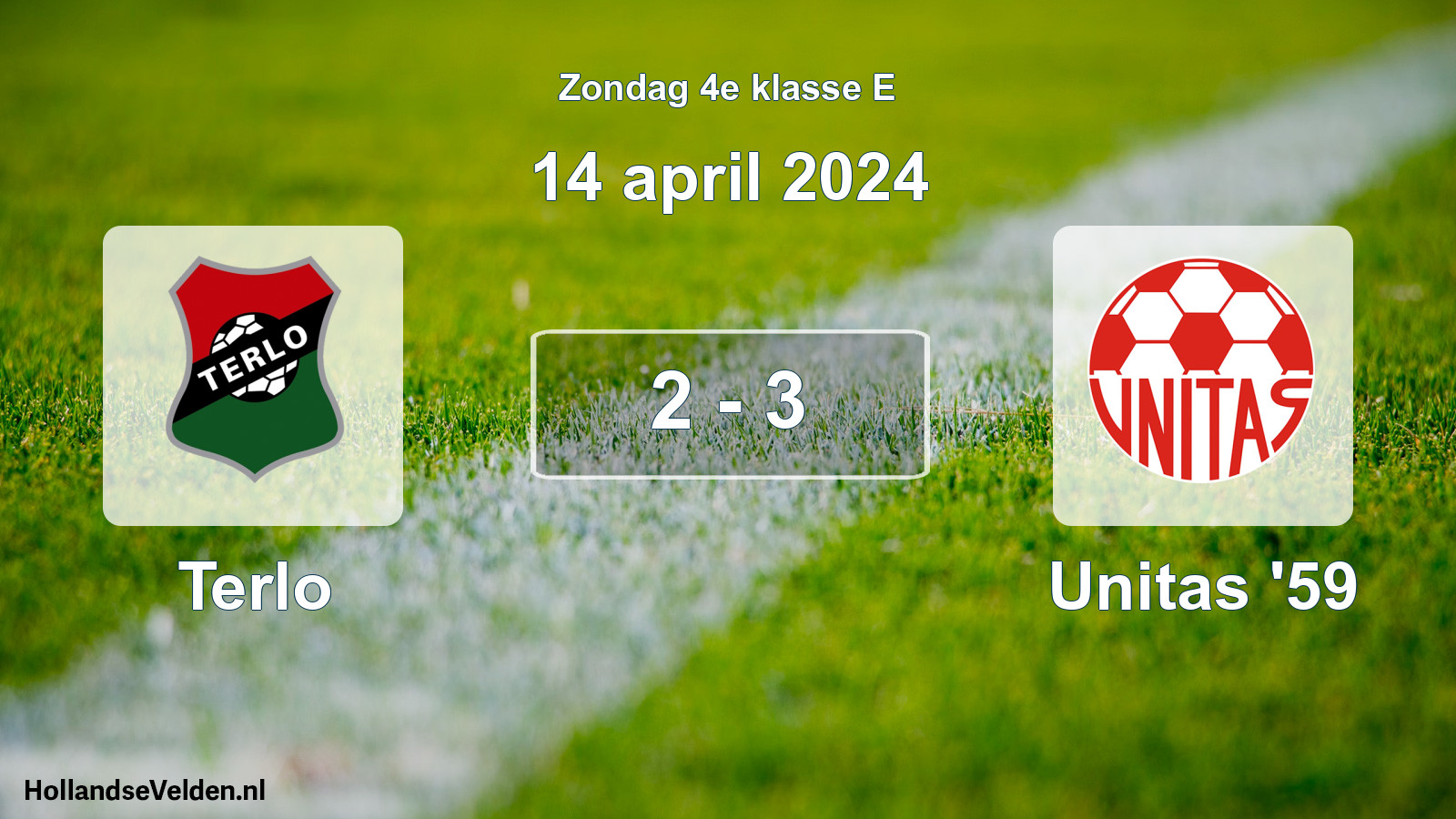 Total number of matches played: Terlo - Unitas '59 2 - 3 (14 April 2024)