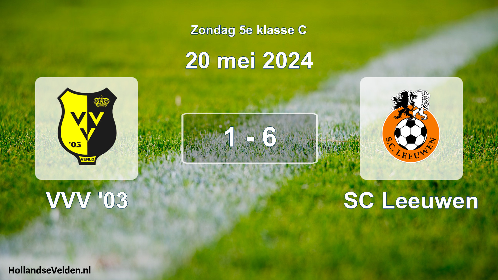 Total number of matches played: VVV '03 - SC Leeuwen 1 - 6 (20 May 2024)