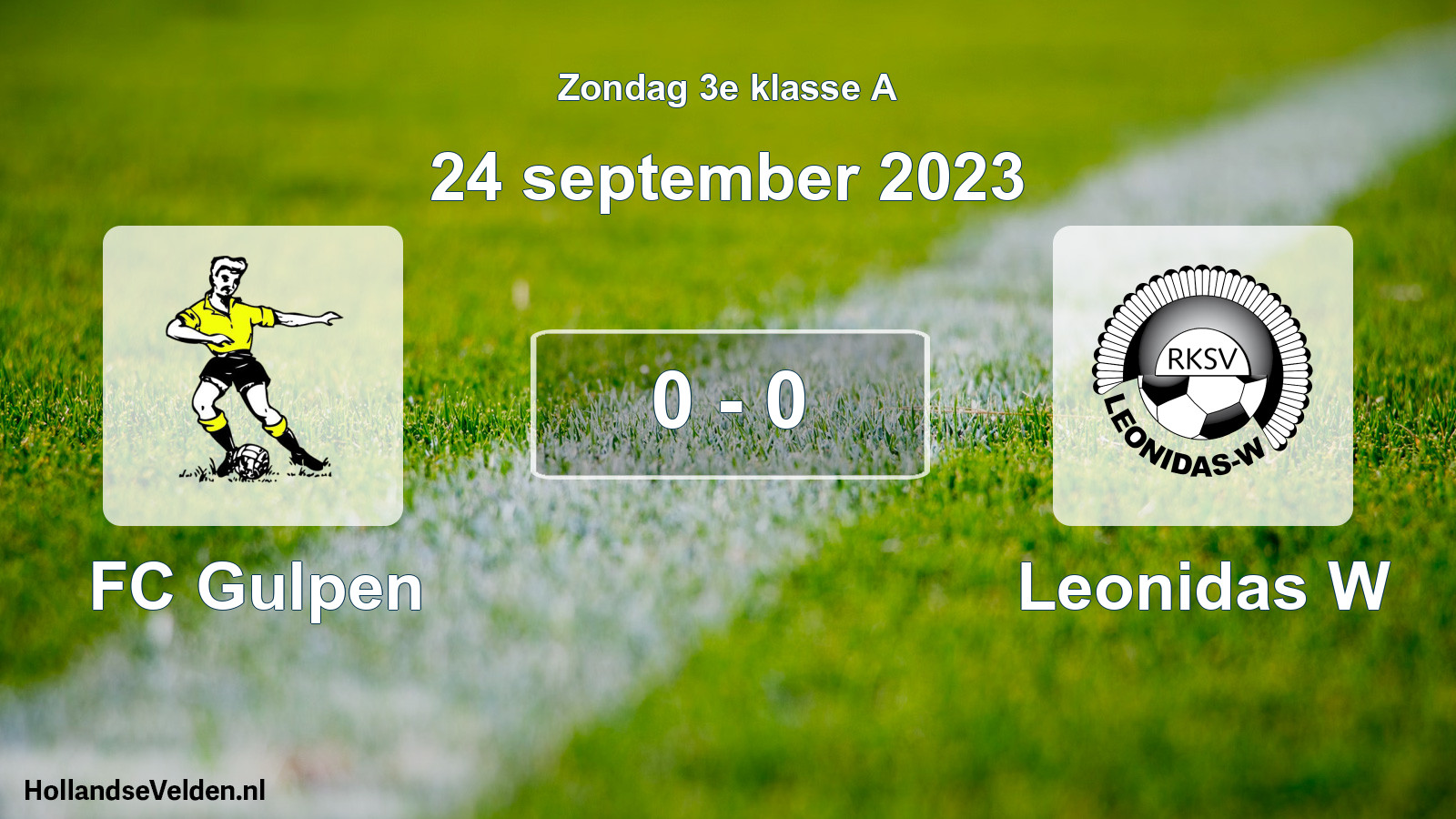 Total number of matches played: FC Gulpen - Leonidas W 0 - 0 (24 September 2023)