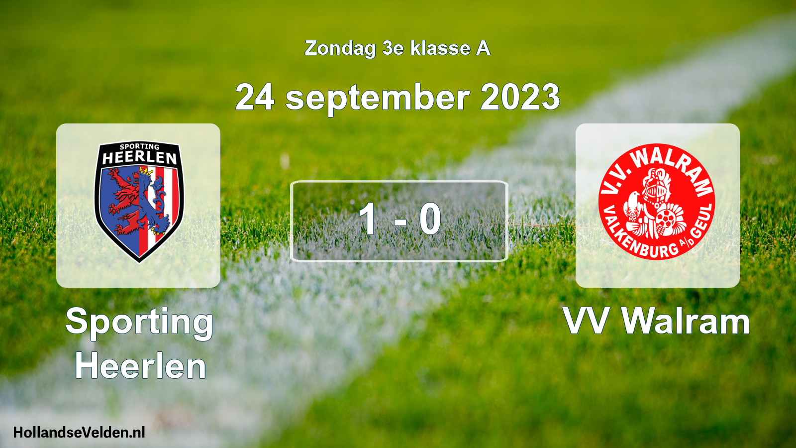 Total number of matches played: Sporting Heerlen - VV Walram 1 - 0 (24 September 2023)