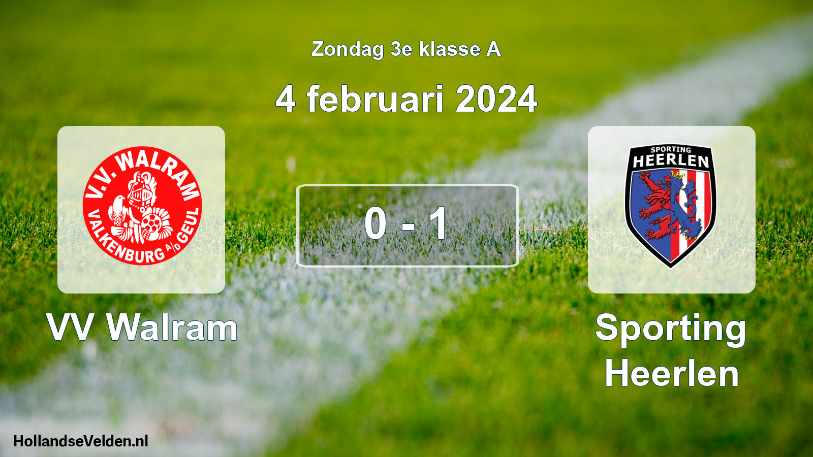 Total number of matches played: VV Walram - Sporting Heerlen 0 - 1 (4 February 2024)