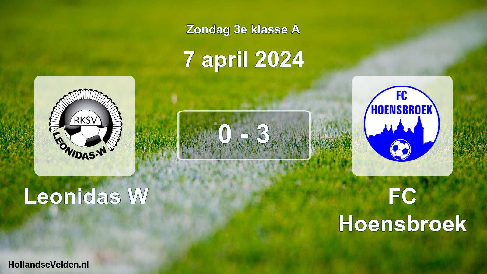 Total number of matches played: Leonidas W - FC Hoensbroek 0 - 3 (7 April 2024)