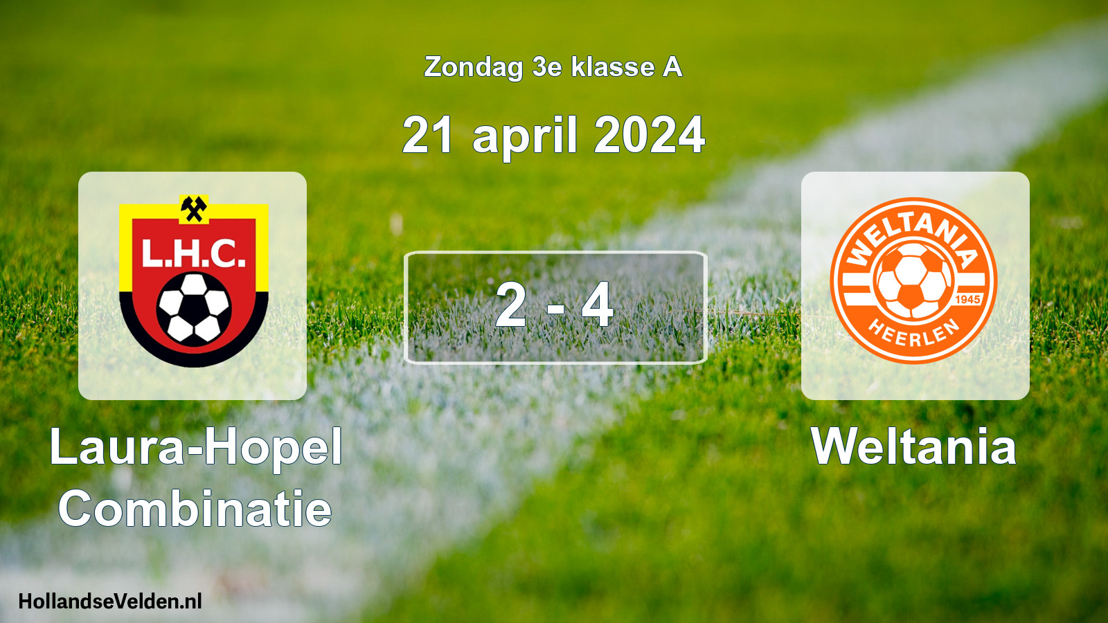 Total number of matches played: Laura-Hopel Combinatie - Weltania 2 - 4 (21 April 2024)