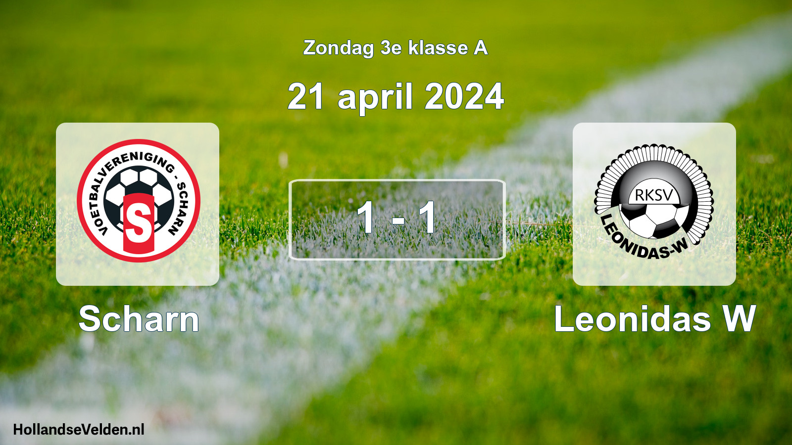 Total number of matches played: Scharn - Leonidas W 1 - 1 (21 April 2024)