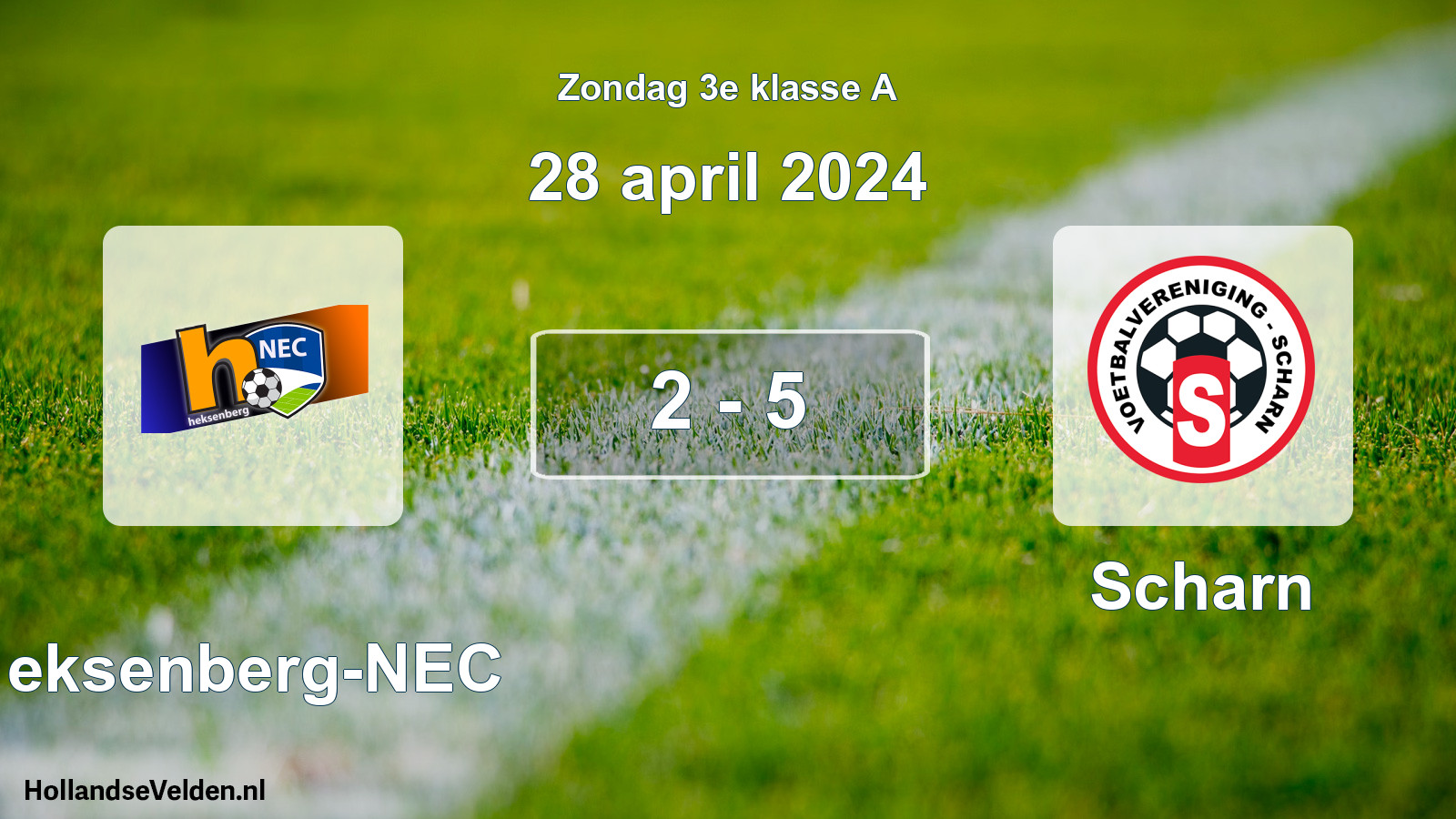 Total number of matches played: Heksenberg-NEC - Scharn 2 - 5 (28 April 2024)