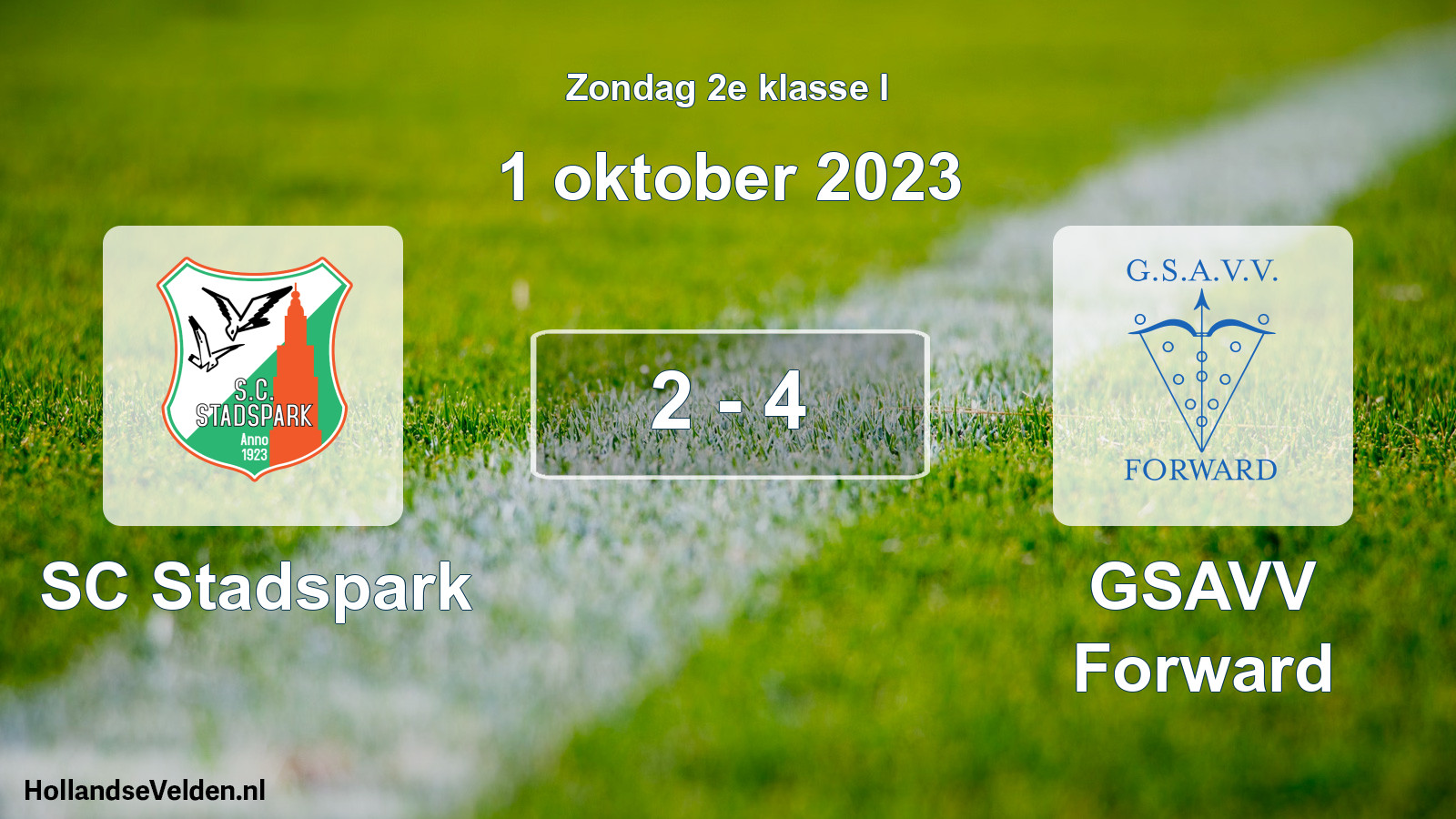 Total number of matches played: SC Stadspark - GSAVV Forward 2 - 4 (1 October 2023)