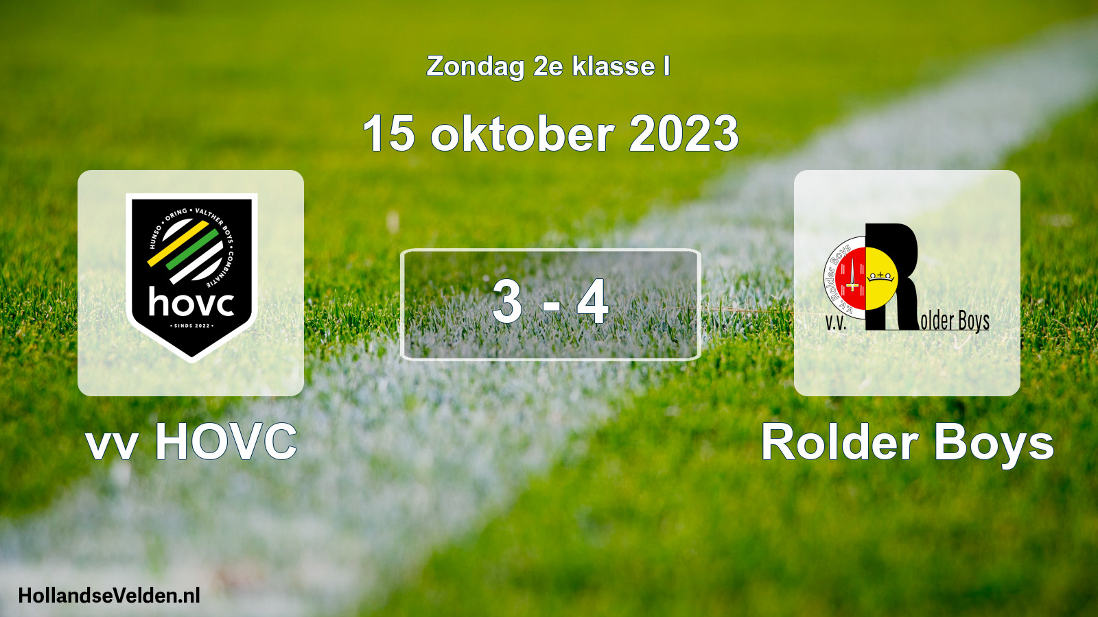 Total number of matches played: vv HOVC - Rolder Boys 3 - 4 (15 October 2023)