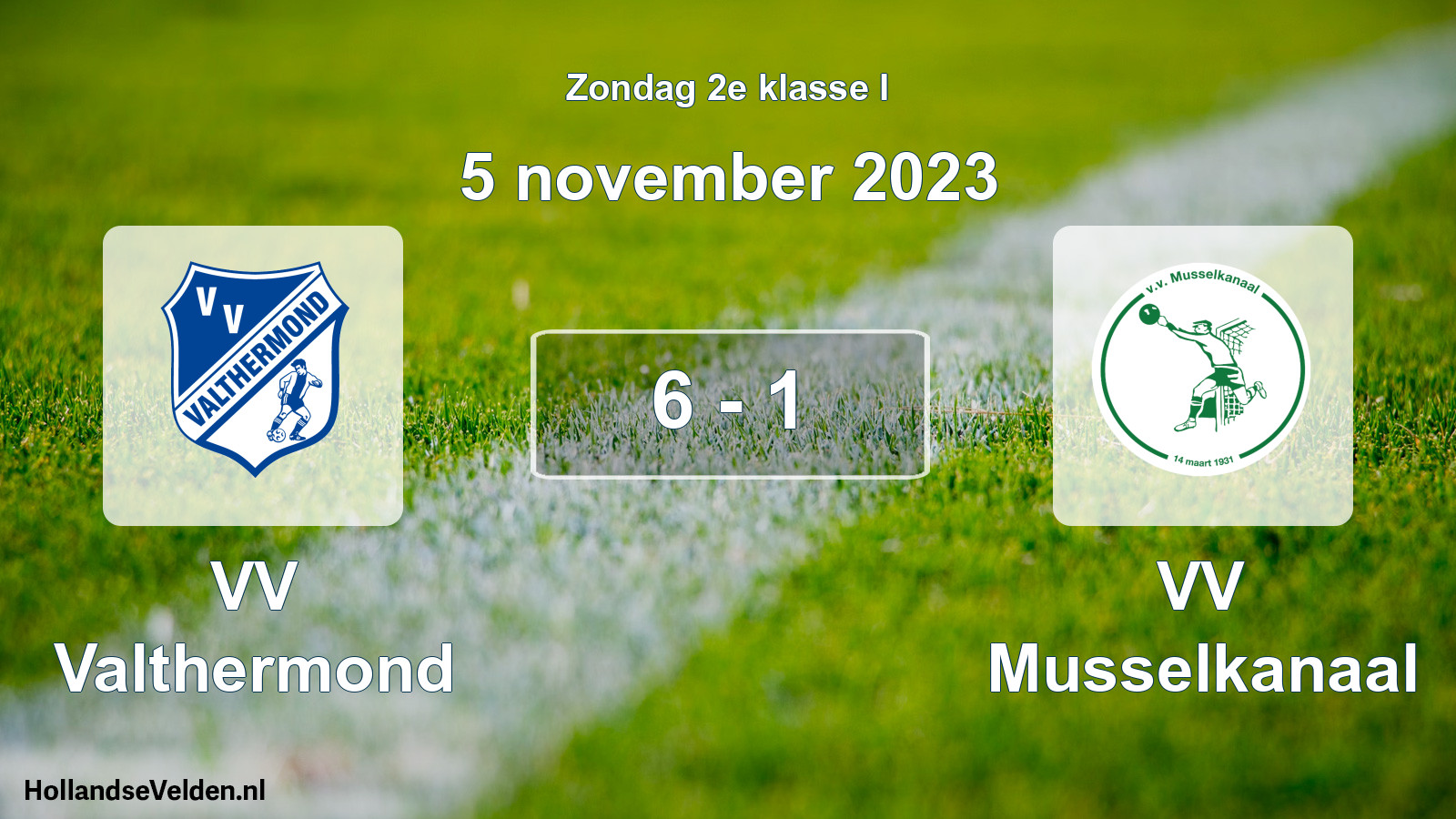 Total number of matches played: VV Valthermond - VV Musselkanaal 6 - 1 (5 November 2023)