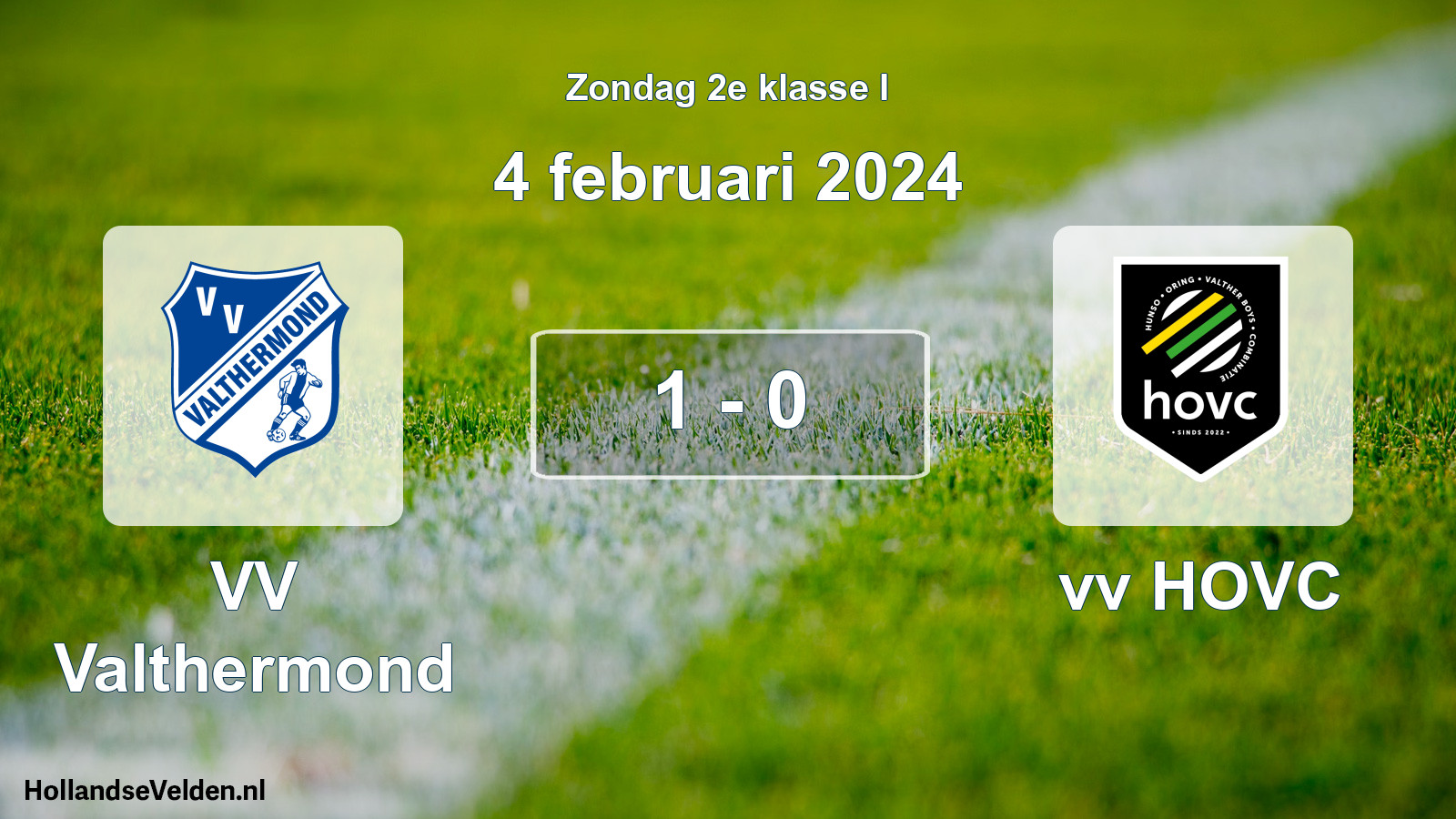 Total number of matches played: VV Valthermond - vv HOVC 1 - 0 (4 February 2024)