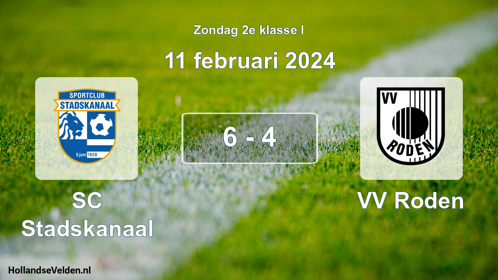 Total number of matches played: SC Stadskanaal - VV Roden 6 - 4 (11 February 2024)