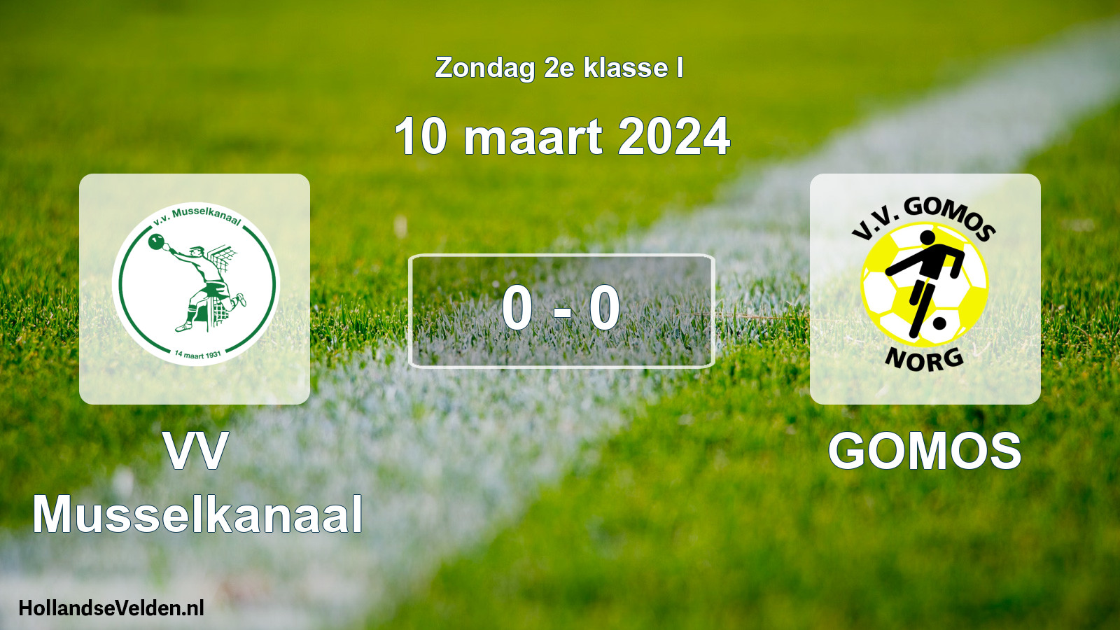 Total number of matches played: VV Musselkanaal - GOMOS 0 - 0 (10 March 2024)