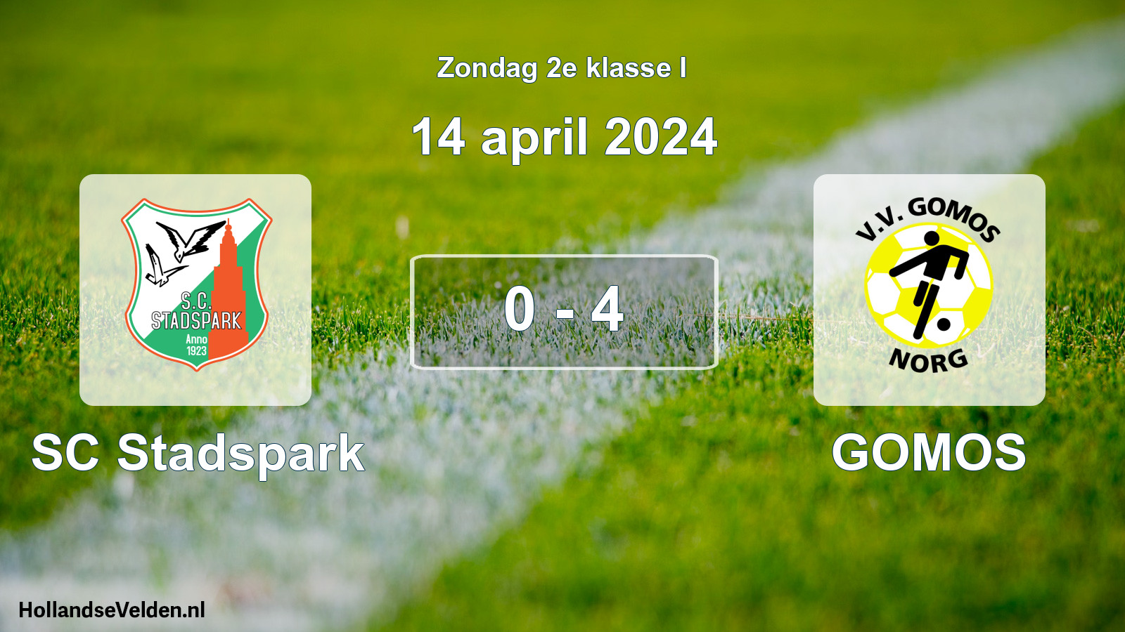 Total number of matches played: SC Stadspark - GOMOS 0 - 4 (14 April 2024)