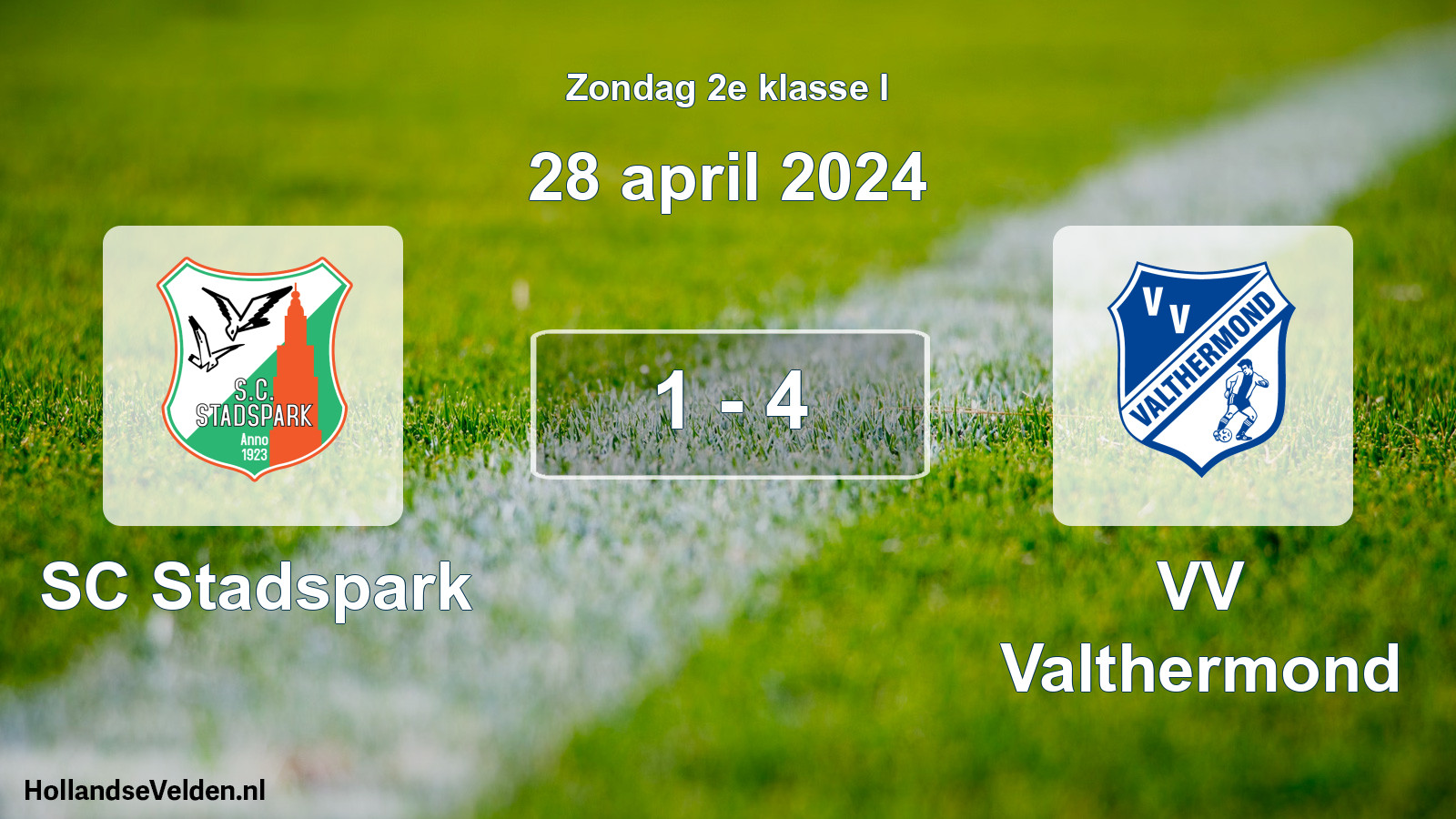 Total number of matches played: SC Stadspark - VV Valthermond 1 - 4 (28 April 2024)