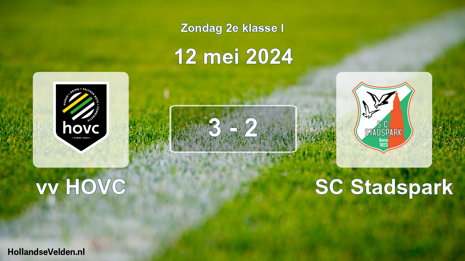 Total number of matches played: vv HOVC - SC Stadspark 3 - 2 (12 May 2024)