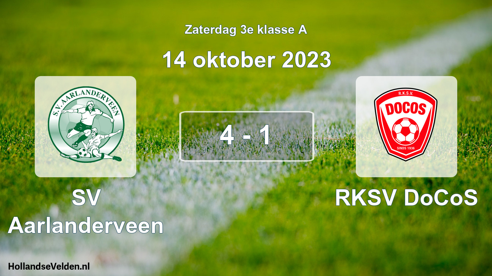 Total number of matches played: SV Aarlanderveen - RKSV DoCoS 4 - 1 (14 October 2023)