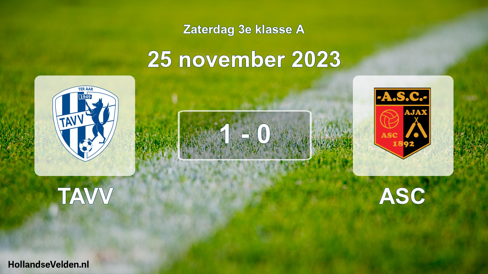 Total number of matches played: TAVV - ASC 1 - 0 (25 November 2023)