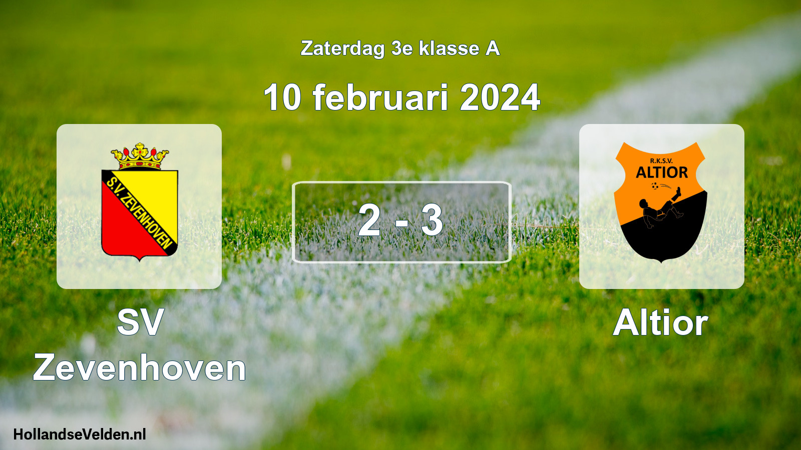 Total number of matches played: SV Zevenhoven - Altior 2 - 3 (10 February 2024)