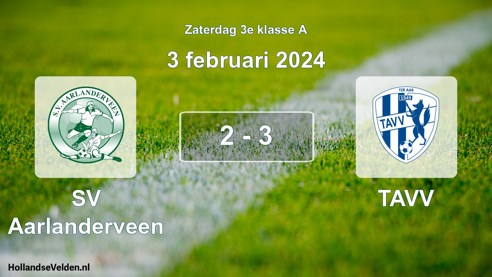 Total number of matches played: SV Aarlanderveen - TAVV 2 - 3 (3 February 2024)
