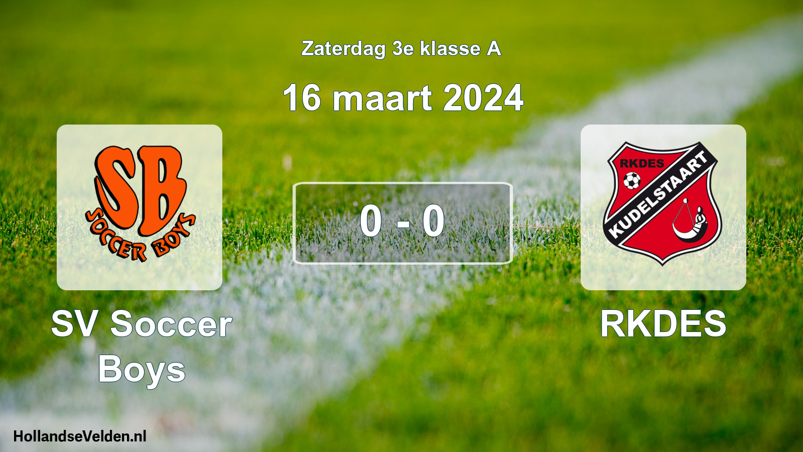 Total number of matches played: SV Soccer Boys - RKDES 0 - 0 (16 March 2024)