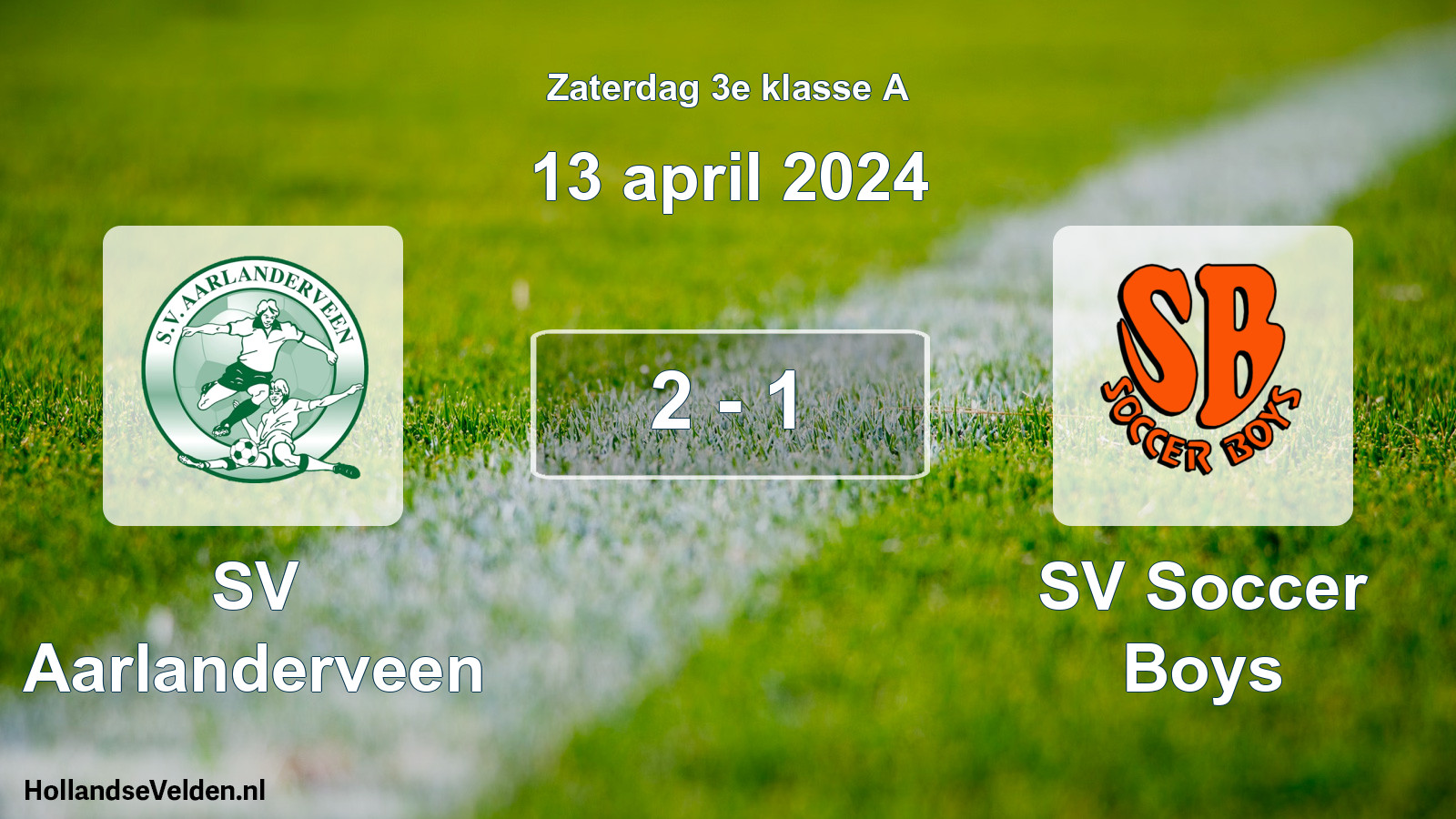 Total number of matches played: SV Aarlanderveen - SV Soccer Boys 2 - 1 (13 April 2024)