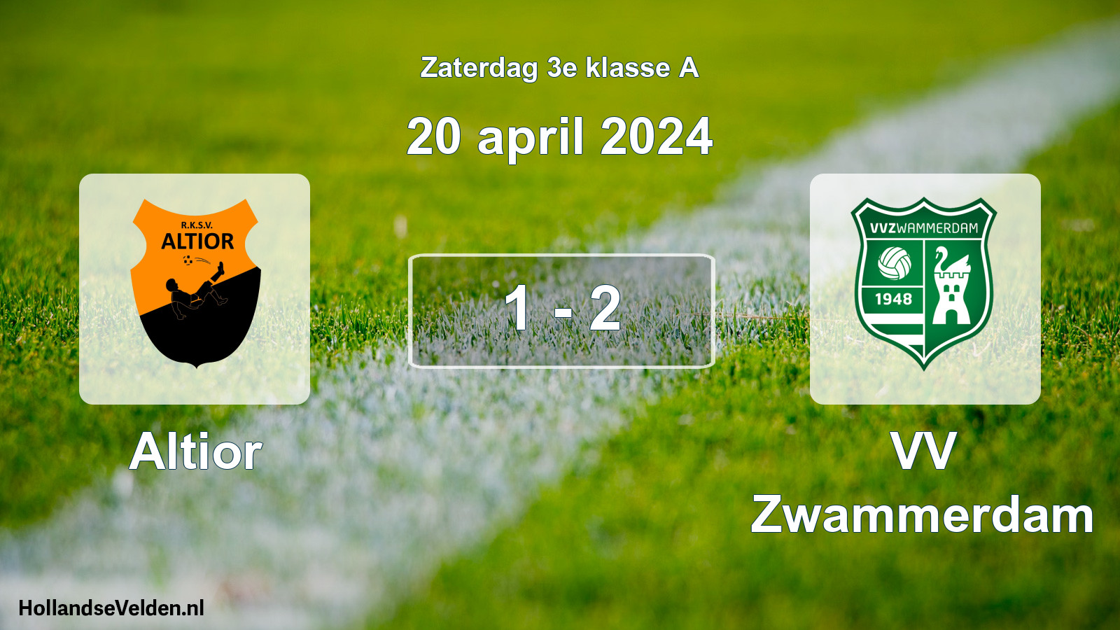 Total number of matches played: Altior - VV Zwammerdam 1 - 2 (20 April 2024)