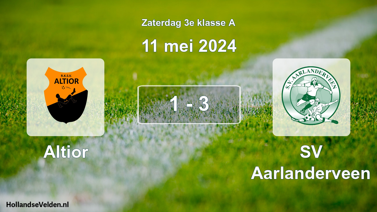 Total number of matches played: Altior - SV Aarlanderveen 1 - 3 (11 May 2024)