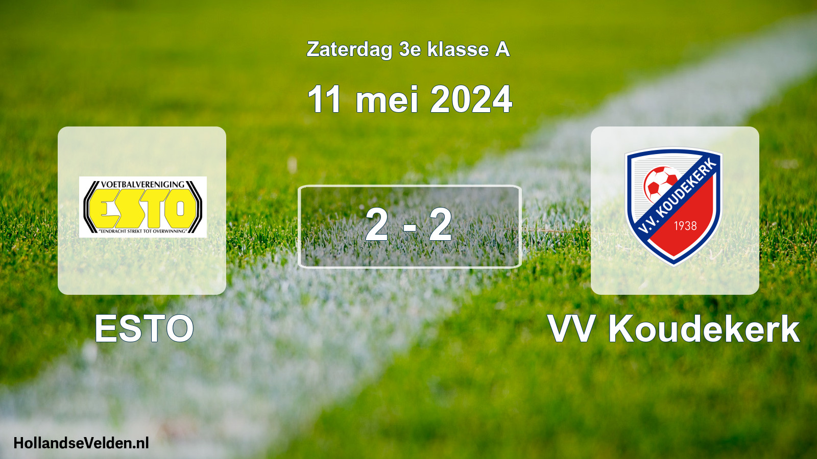 Total number of matches played: ESTO - VV Koudekerk 2 - 2 (11 May 2024)