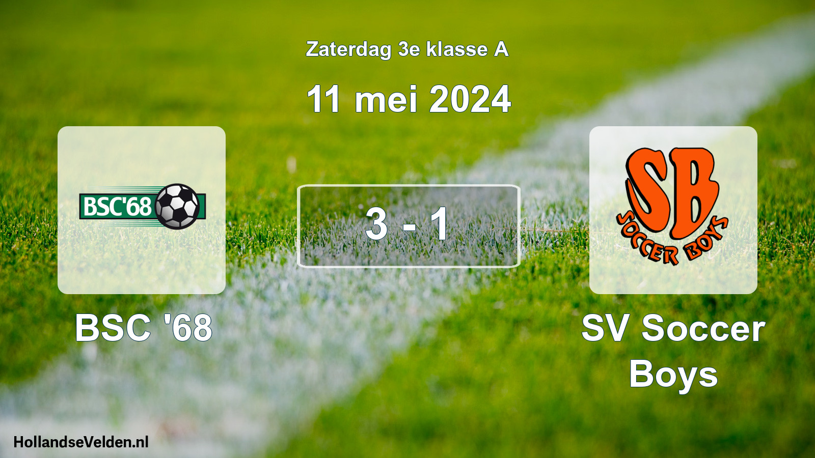 Total number of matches played: BSC '68 - SV Soccer Boys 3 - 1 (11 May 2024)