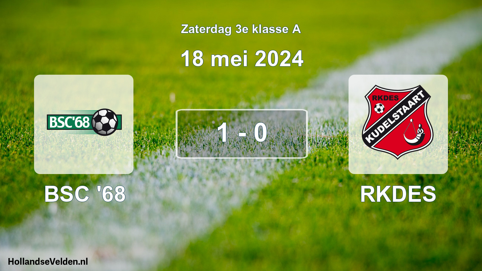 Total number of matches played: BSC '68 - RKDES 1 - 0 (18 May 2024)