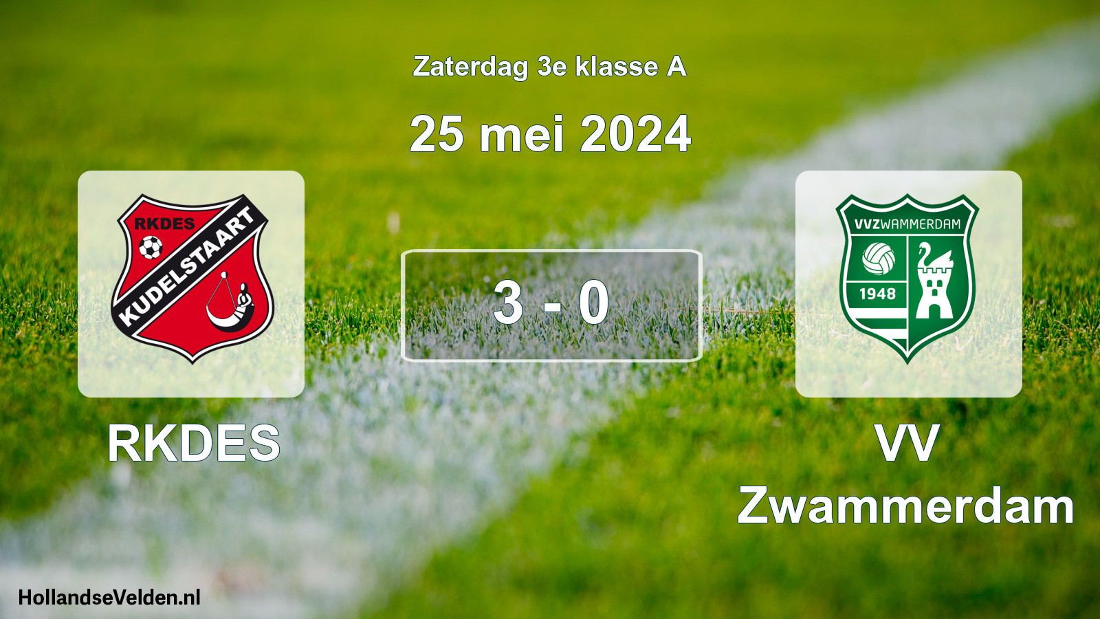 Total number of matches played: RKDES - VV Zwammerdam 3 - 0 (25 May 2024)
