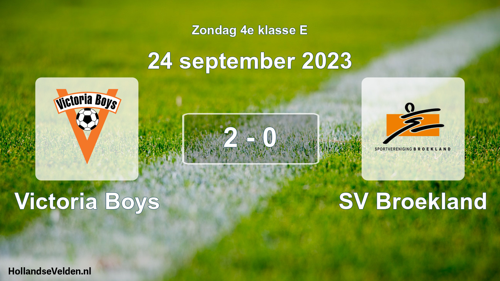 Total number of matches played: Victoria Boys - SV Broekland 2 - 0 (24 September 2023)