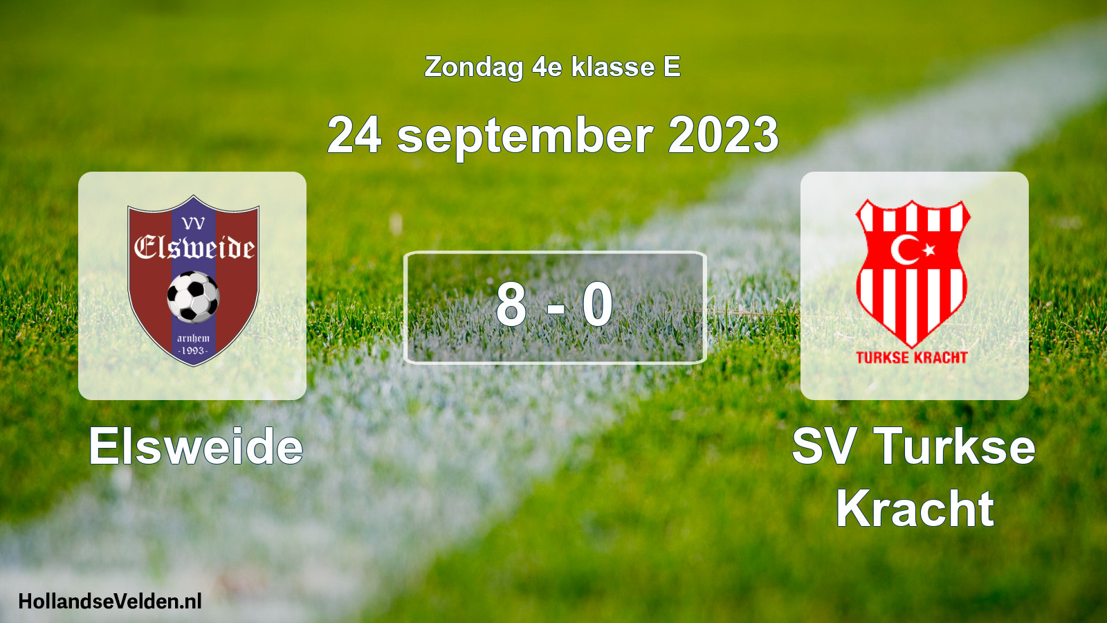 Total number of matches played: Elsweide - SV Turkse Kracht 8 - 0 (24 September 2023)