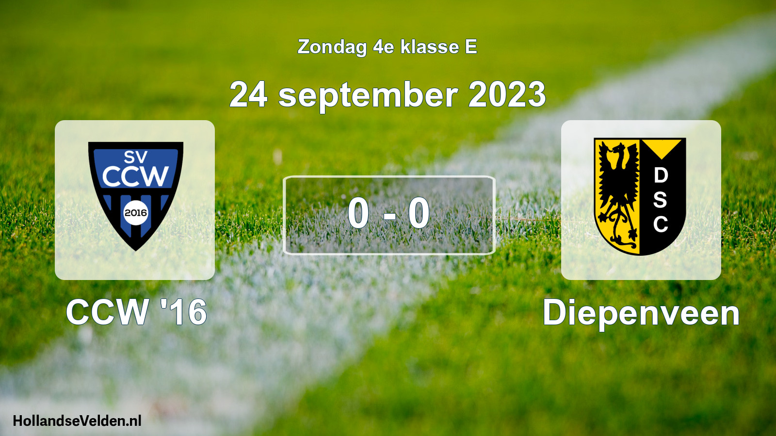 Total number of matches played: CCW '16 - Diepenveen 0 - 0 (24 September 2023)
