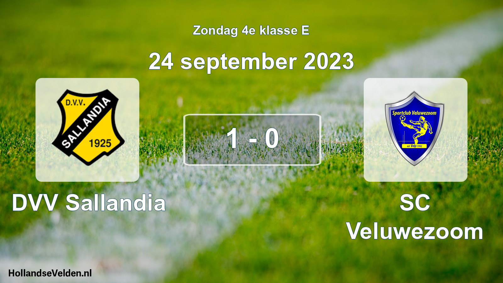 Total number of matches played: DVV Sallandia - SC Veluwezoom 1 - 0 (24 September 2023)