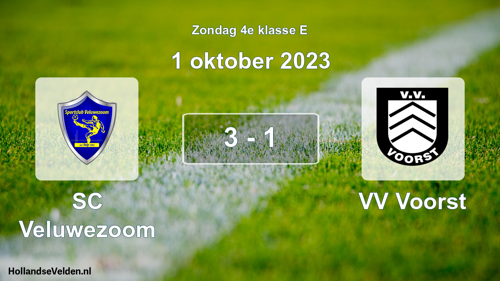 Total number of matches played: SC Veluwezoom - VV Voorst 3 - 1 (1 October 2023)
