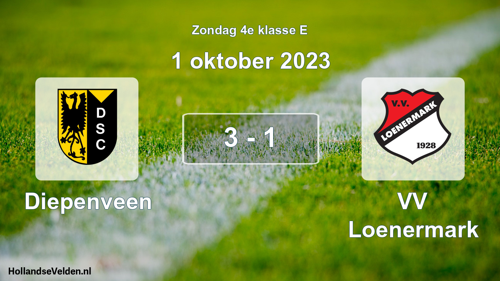 Total number of matches played: Diepenveen - VV Loenermark 3 - 1 (1 October 2023)