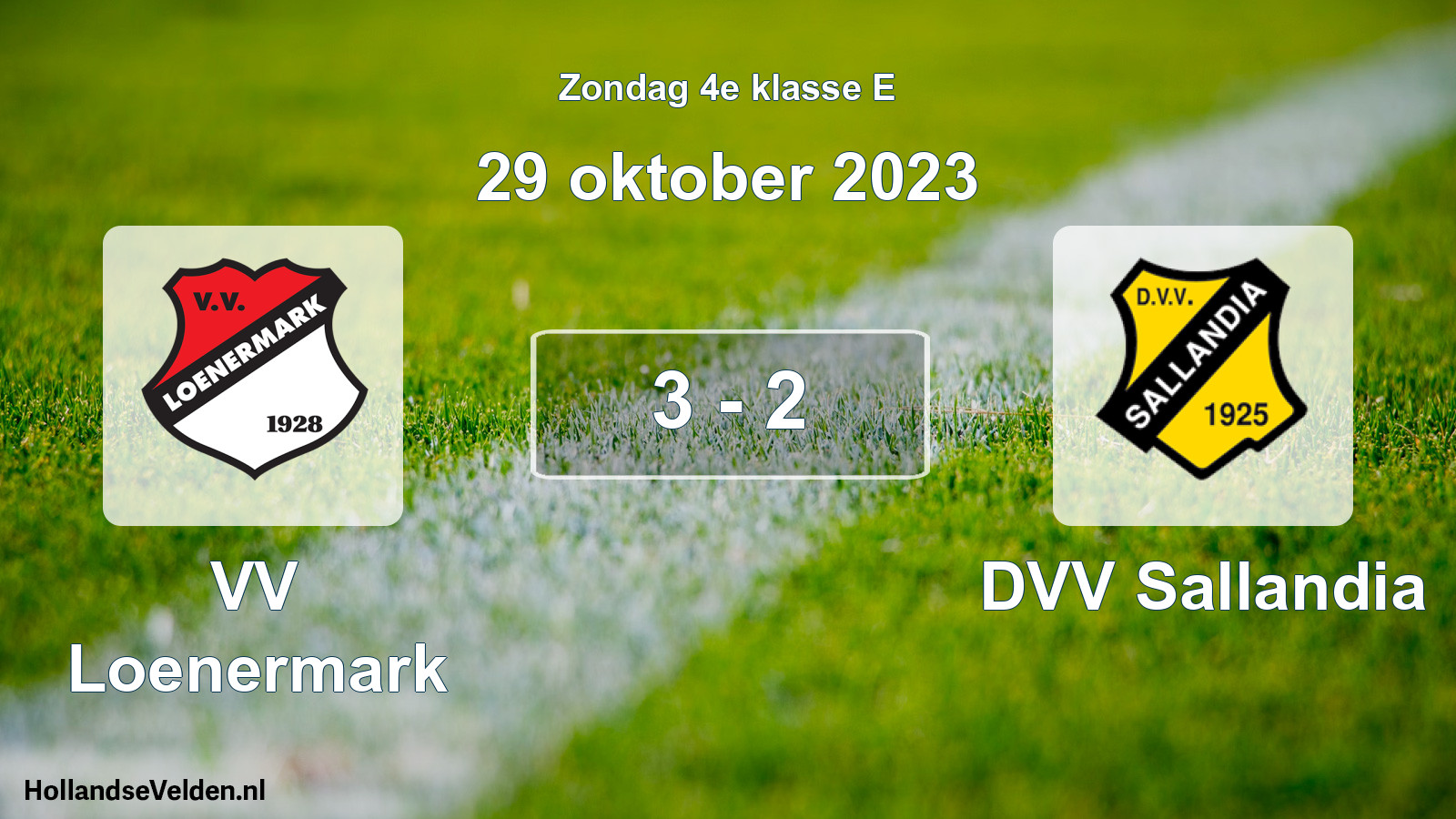 Total number of matches played: VV Loenermark - DVV Sallandia 3 - 2 (29 October 2023)