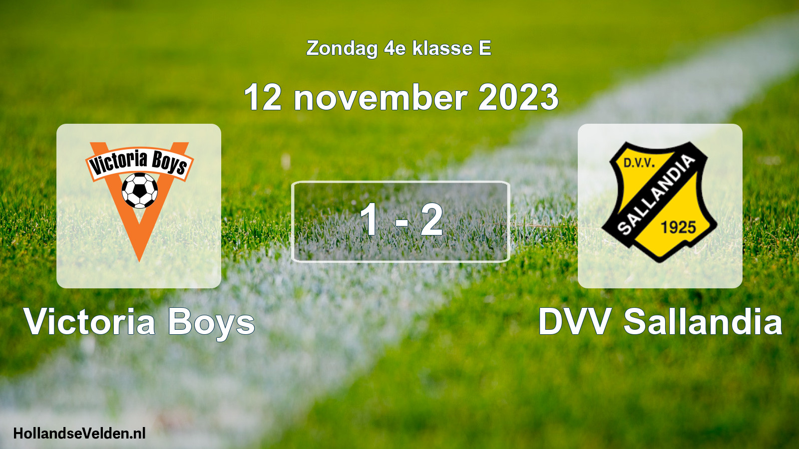 Total number of matches played: Victoria Boys - DVV Sallandia 1 - 2 (12 November 2023)