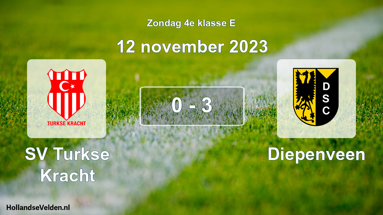 Total number of matches played: SV Turkse Kracht - Diepenveen 0 - 3 (12 November 2023)