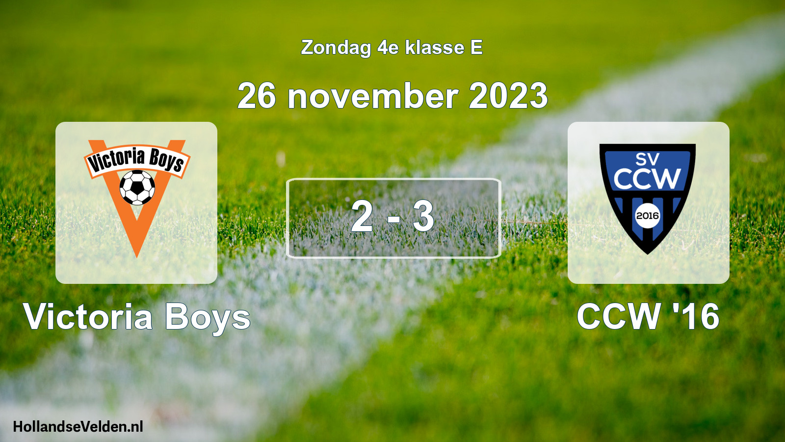 Total number of matches played: Victoria Boys - CCW '16 2 - 3 (26 November 2023)