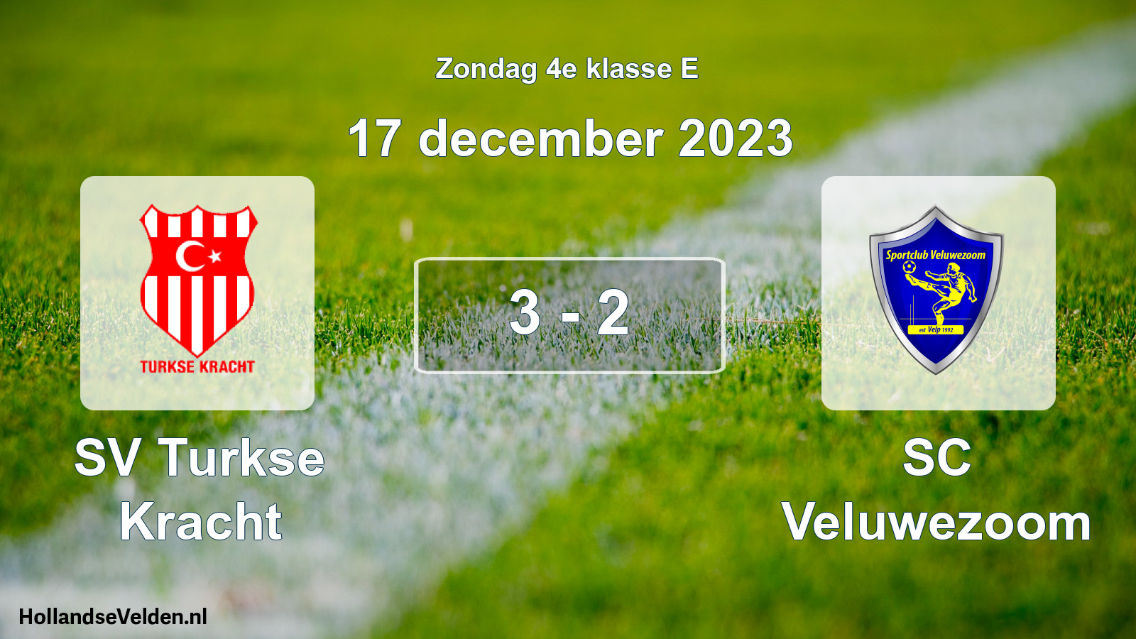 Total number of matches played: SV Turkse Kracht - SC Veluwezoom 3 - 2 (17 December 2023)
