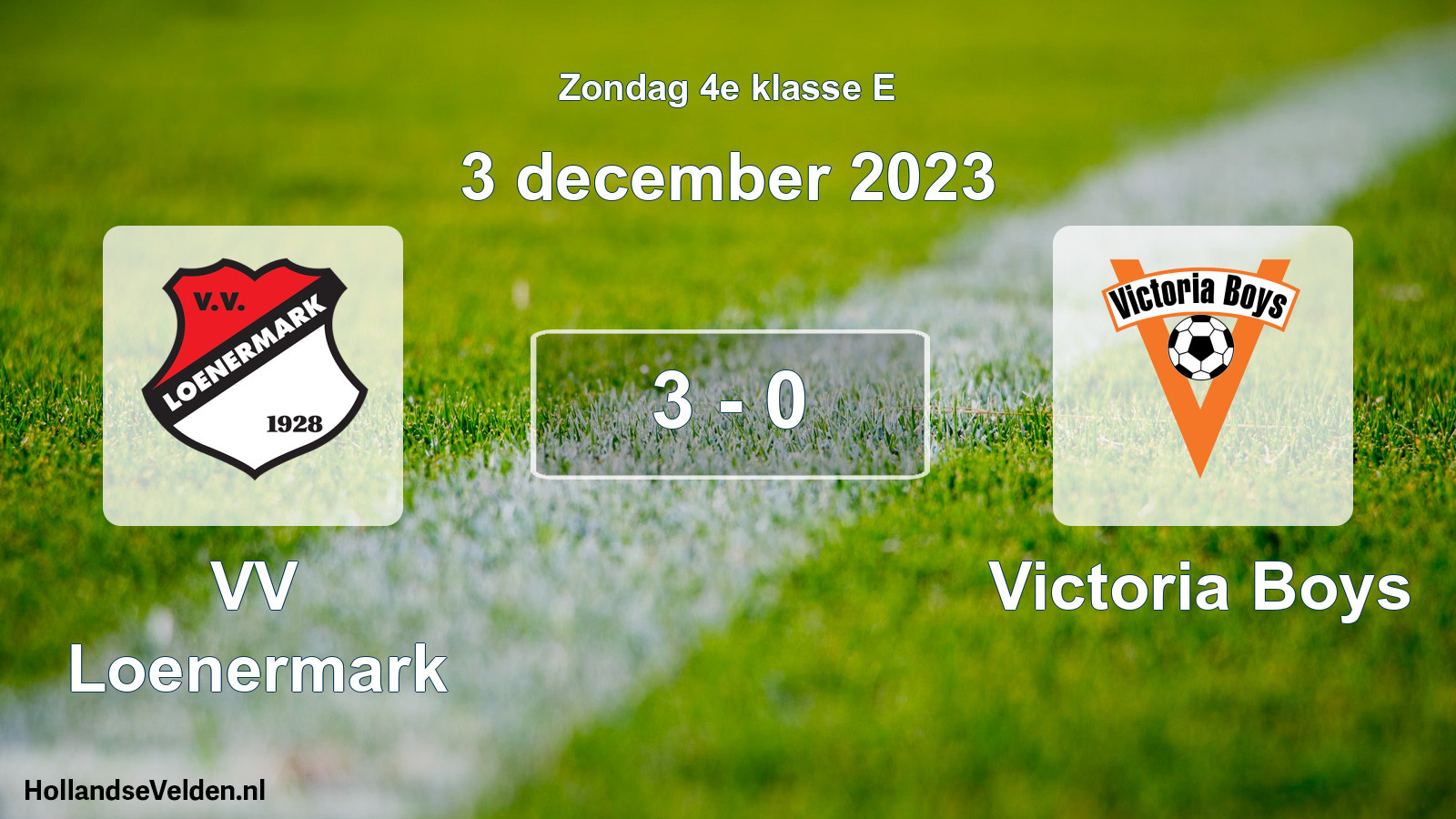 Total number of matches played: VV Loenermark - Victoria Boys 3 - 0 (3 December 2023)