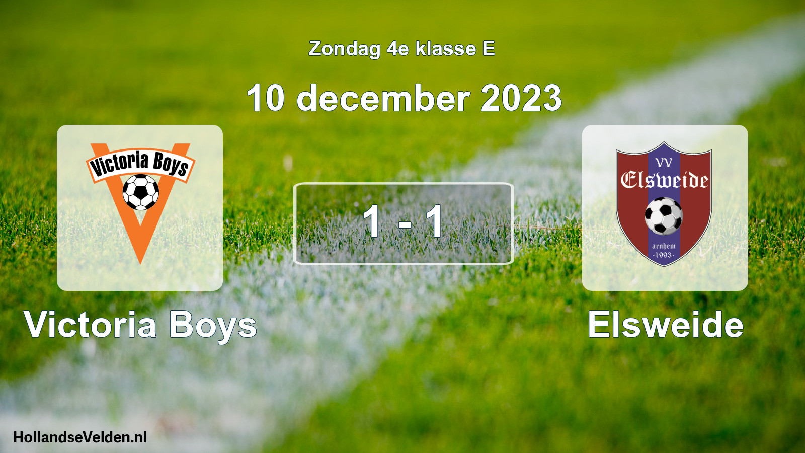 Total number of matches played: Victoria Boys - Elsweide 1 - 1 (10 December 2023)