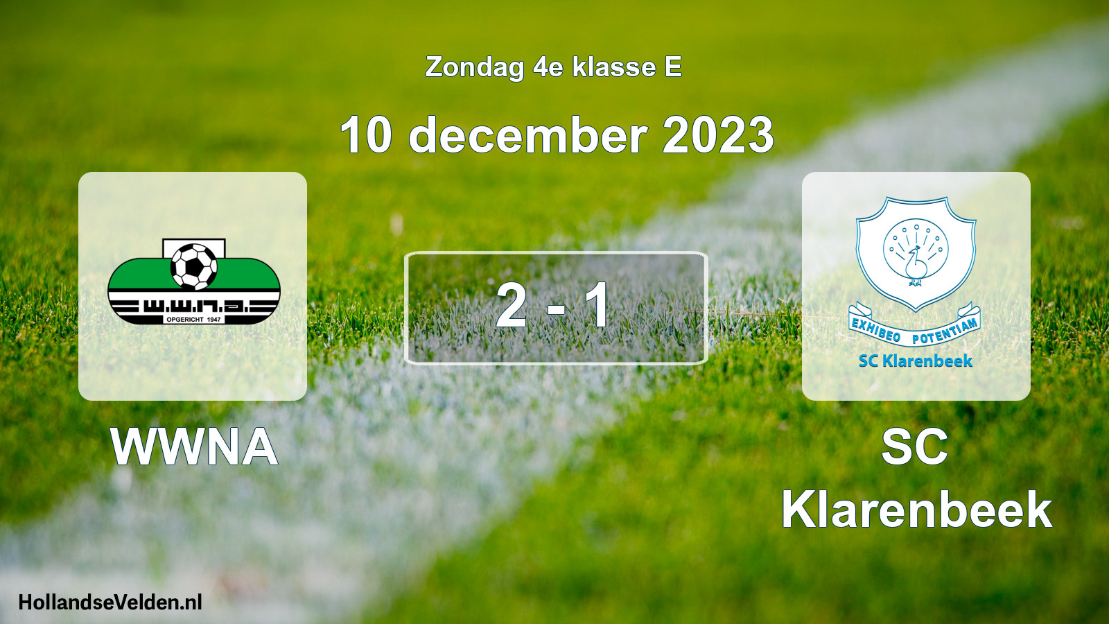 Total number of matches played: WWNA - SC Klarenbeek 2 - 1 (10 December 2023)
