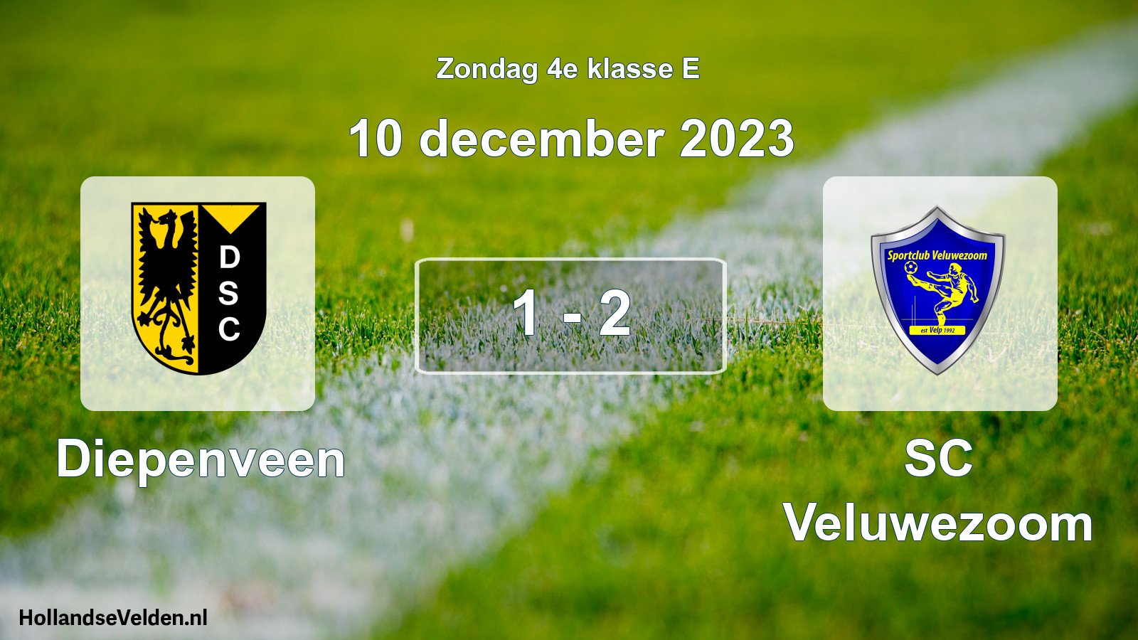 Total number of matches played: Diepenveen - SC Veluwezoom 1 - 2 (10 December 2023)