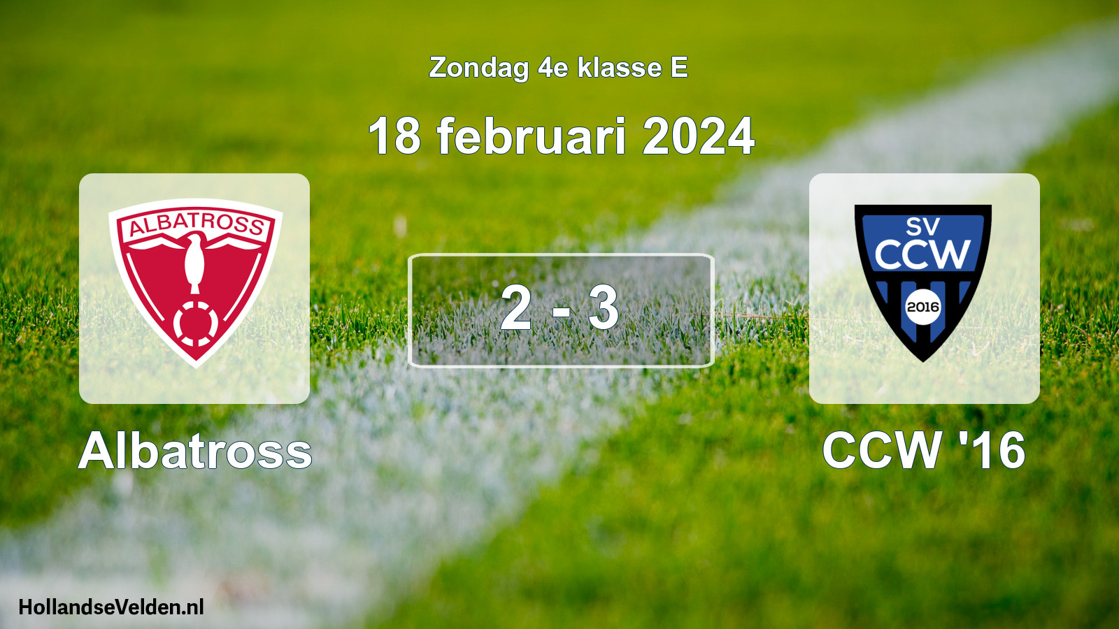 Total number of matches played: Albatross - CCW '16 2 - 3 (18 February 2024)