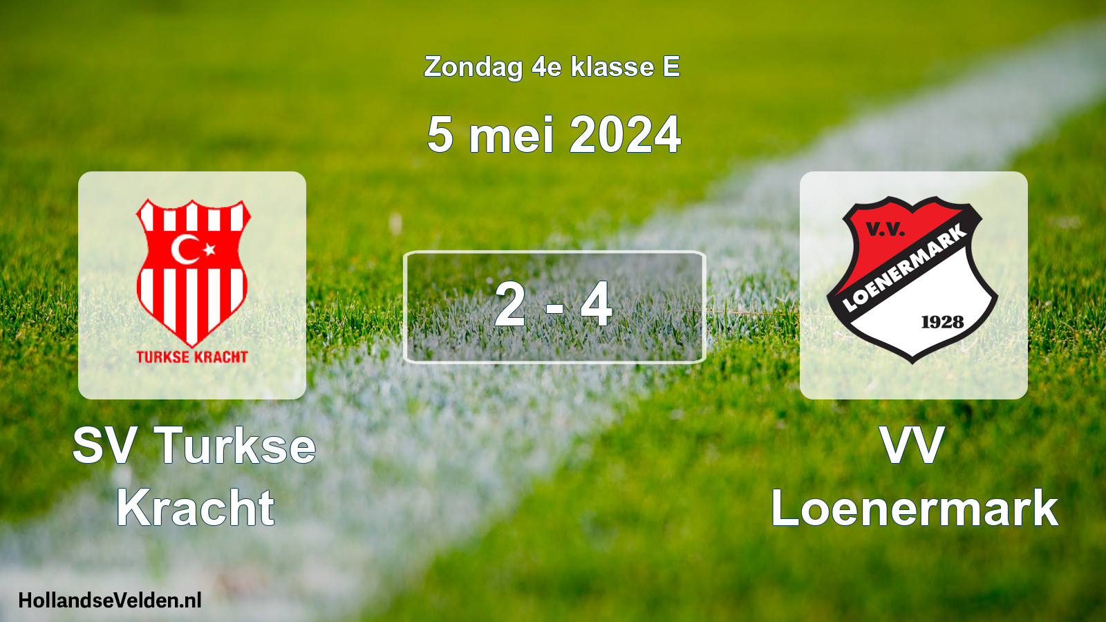 Total number of matches played: SV Turkse Kracht - VV Loenermark 2 - 4 (5 May 2024)