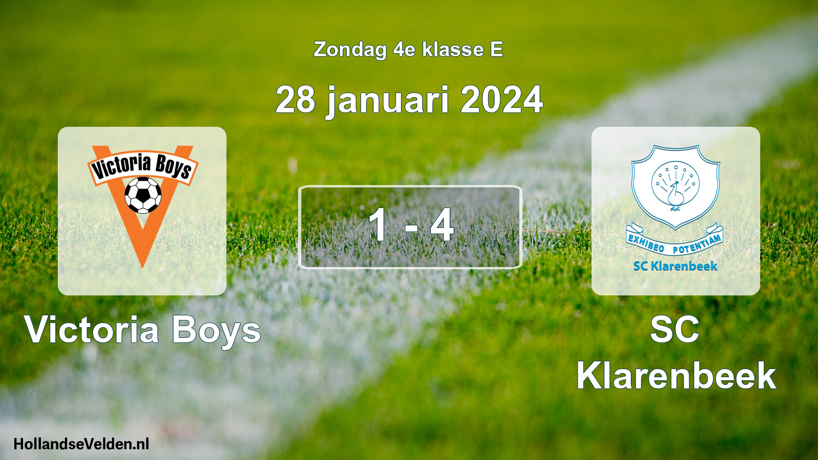 Total number of matches played: Victoria Boys - SC Klarenbeek 1 - 4 (28 January 2024)