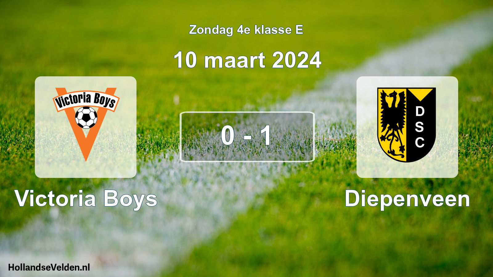 Total number of matches played: Victoria Boys - Diepenveen 0 - 1 (10 March 2024)